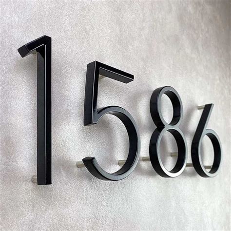 black metal house numbers canada|5 inch floating house numbers.